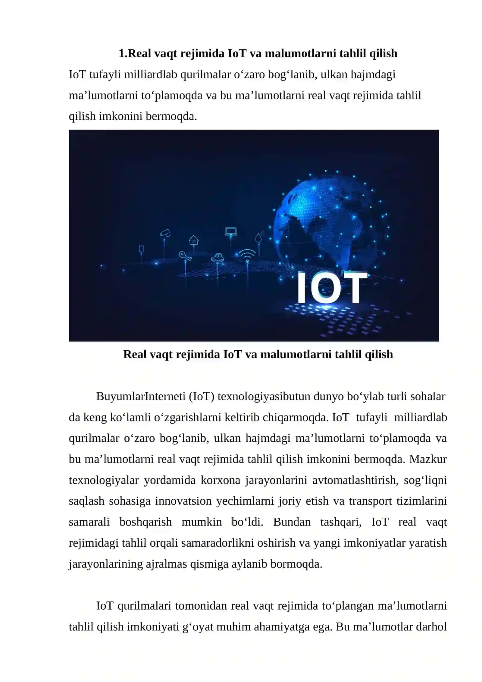 Real vaqt rejimida ma’lumot yixish va taxlil qilish tizimm 2