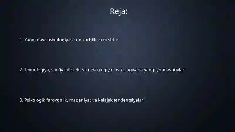 Yangi davr va psixologiya 2