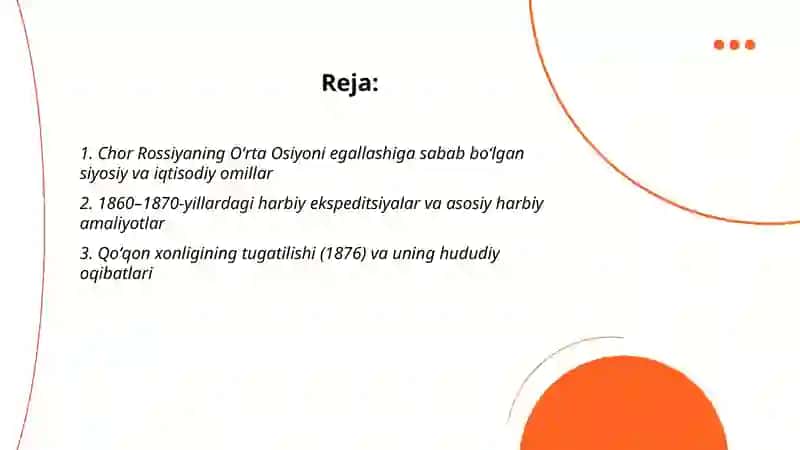 O'rta Osiyoning Chor Rossiyasi tomonidan bosib olinishi 2