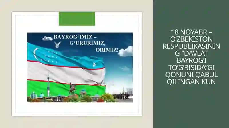O'zbekiston Respublikasining davlat bayrog'i 2