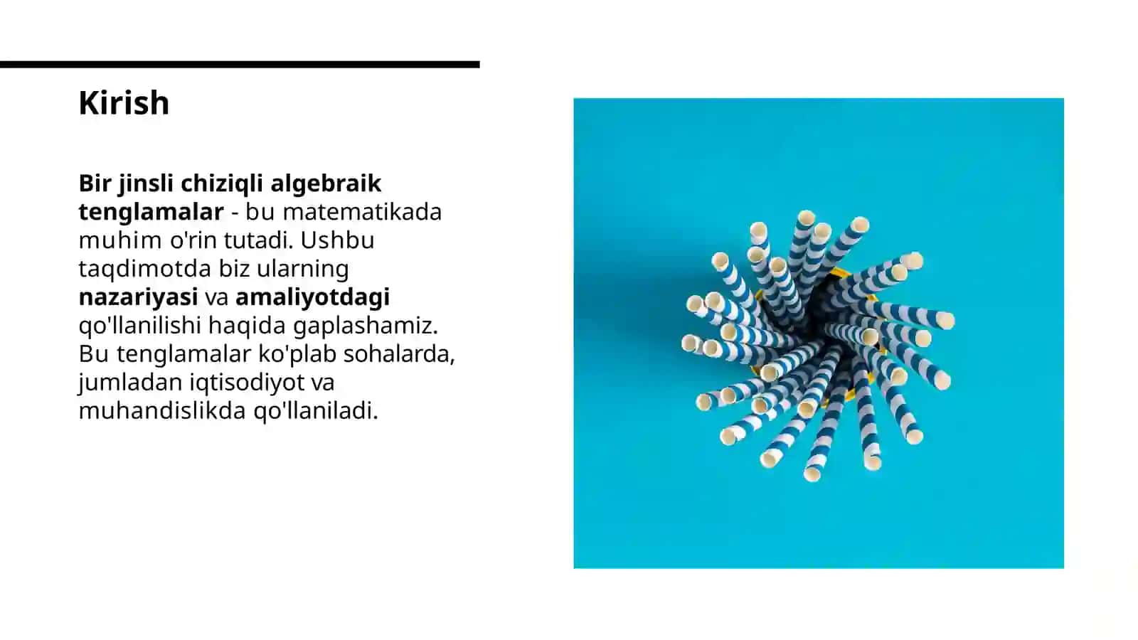 Bir jinsli chiziqli algebraik tenglamalar sistemasi 2
