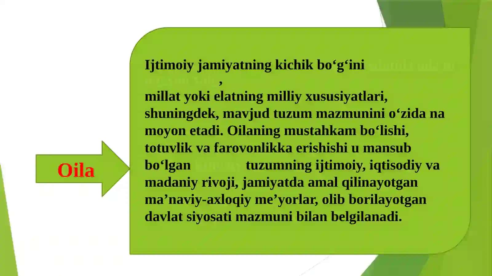 Oilaning turlari 2