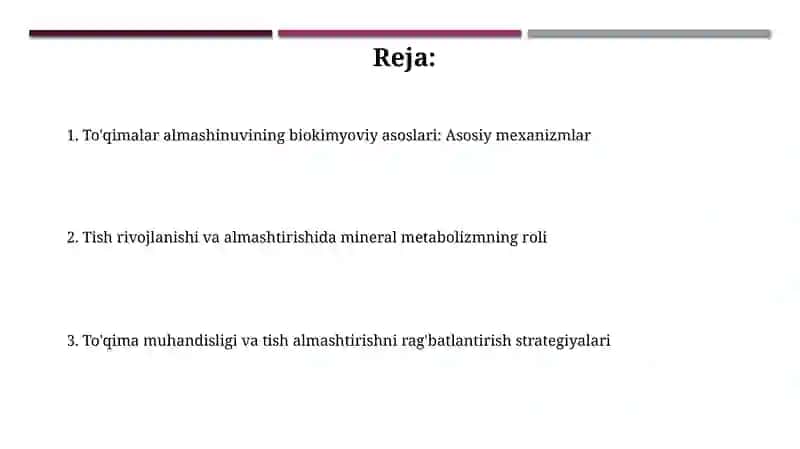To'qima almashinuvining biokimyoviy asoslari 2