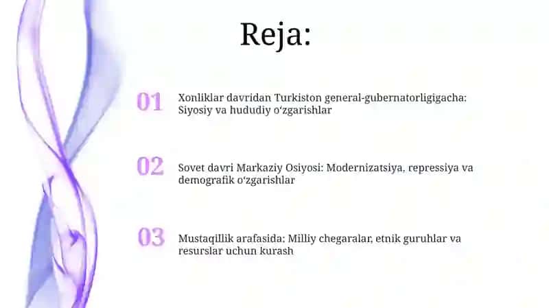 Xonliklardan Turkiston general-gubernatorligigacha: Siyosiy manzara (XVIII asr - XX asr boshlari) 2