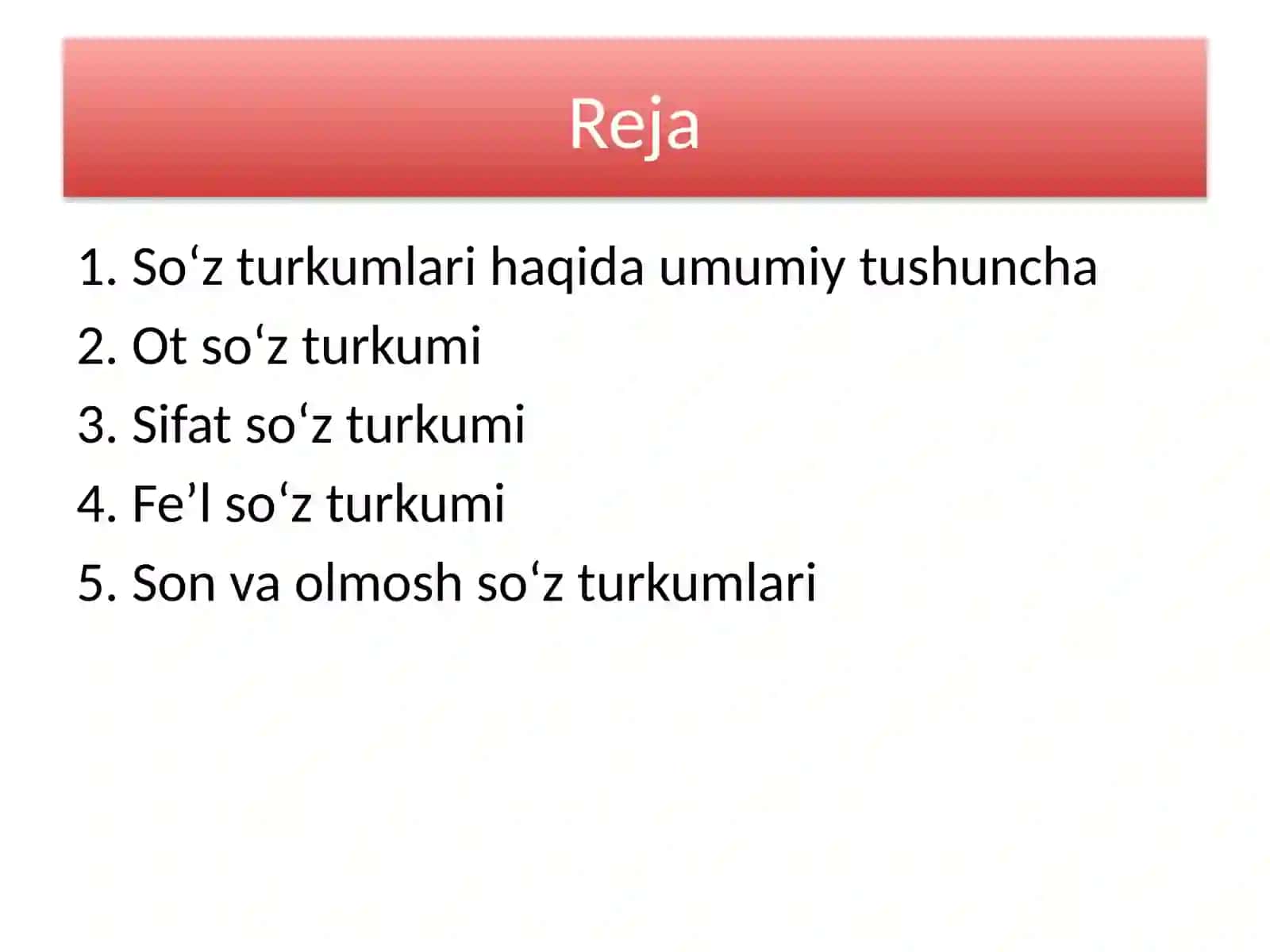 SO’Z TURKUMLARI 2