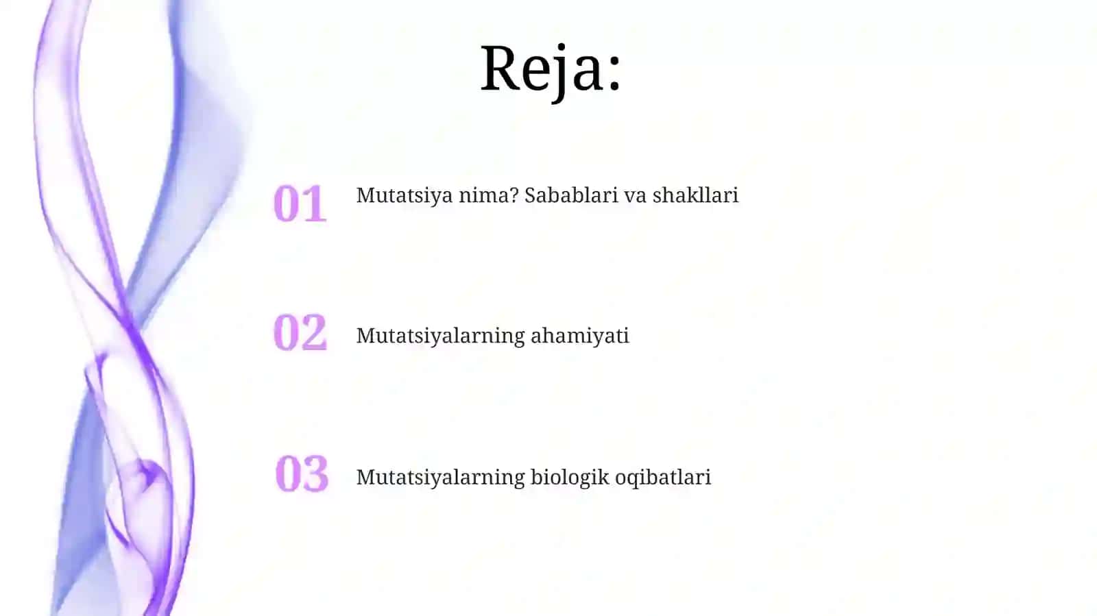 Mutatsiyanima?Uningsabablari,shakllari,ahamiyativabiologikoqibati 2