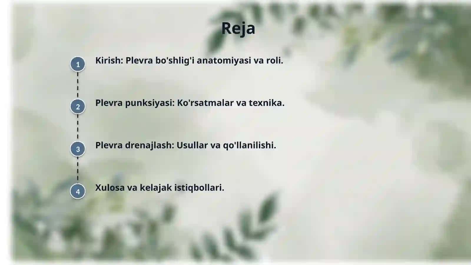 Plevra bo’shlig’i punksiyasi va Plevra bo’shlig’ini drenajlash usullari 2