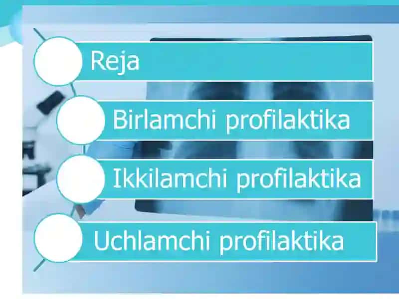 Xavfli o'smalarning birlamchi, ikkilamchi va uchlamchi profilaktikasi 2