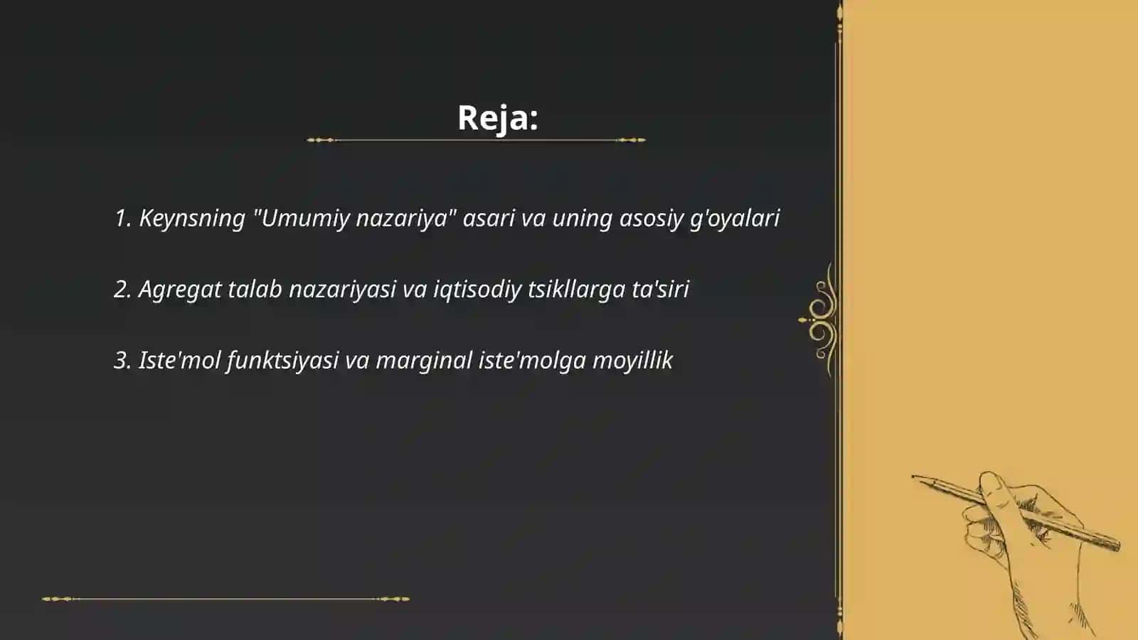Keyns va keynschilik ta'limotlari 2