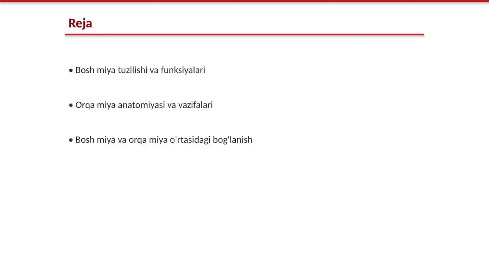 Bosh miya va orqa miya anatomiyasi 2