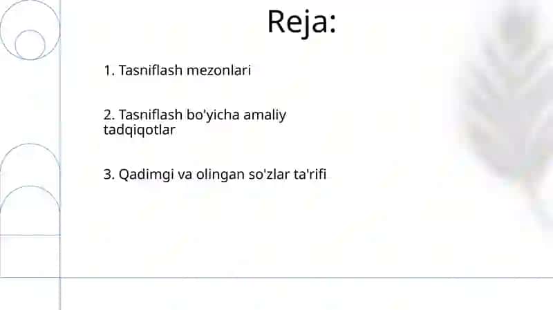 Tarixga xos ôz va ôzlashgan sôzlar tasnifi 2