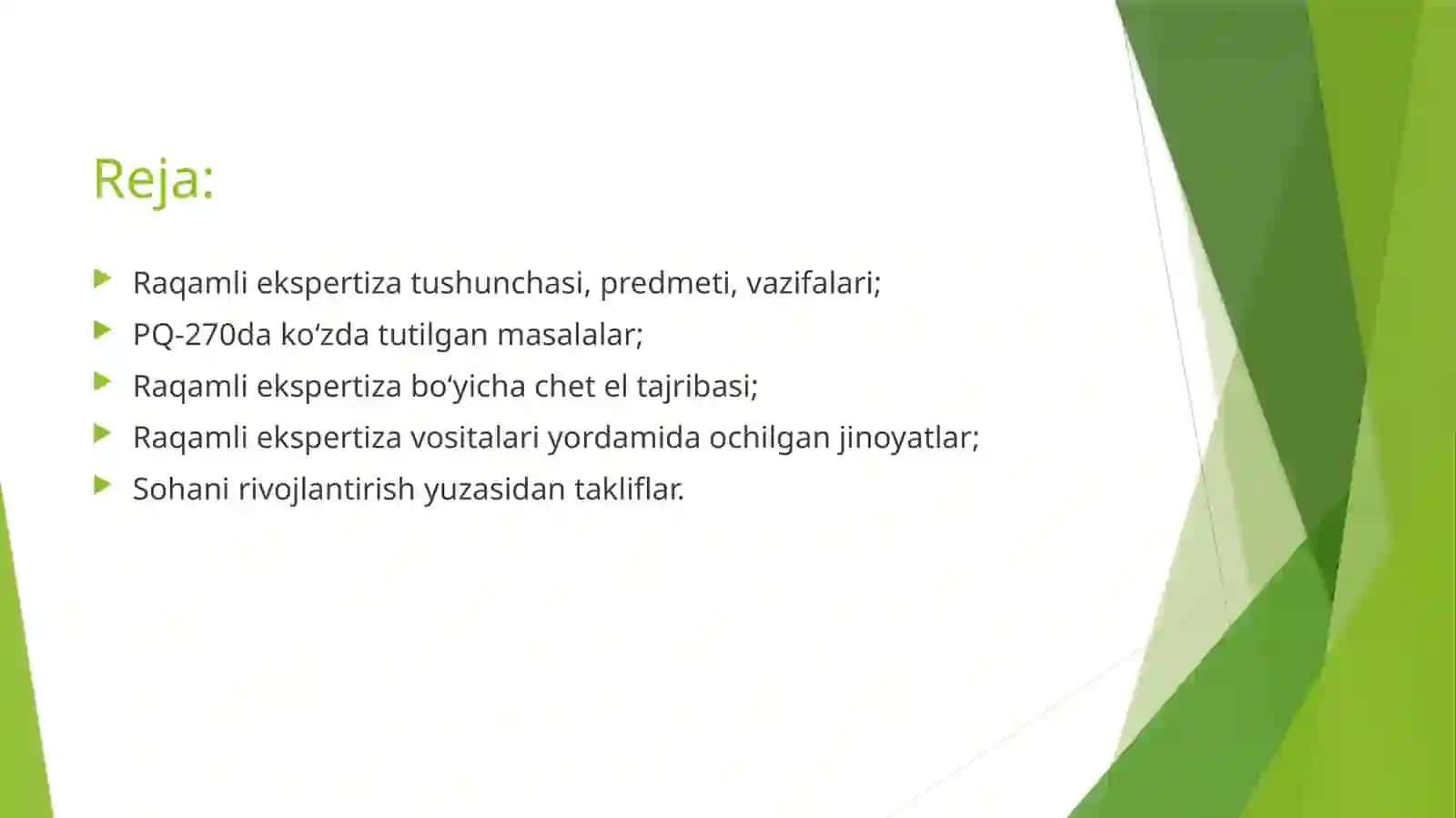 Ekspertiza muassasalarining faoliyatini raqamlashtirish masalalari 2