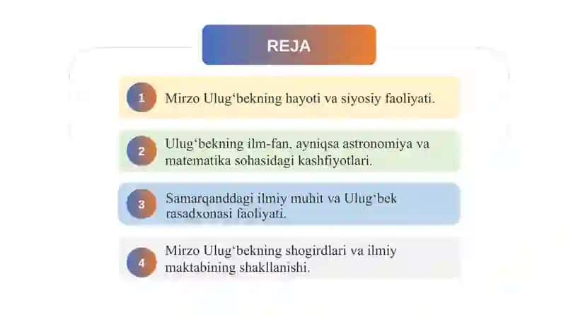 Mirzo Ulug‘bek – buyuk davlat arbobi, buyuk olim SLAYD 2