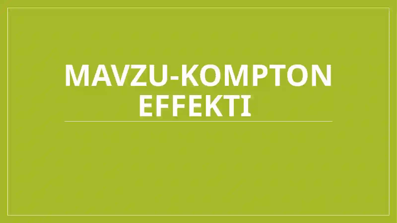 Kompton effekti 2