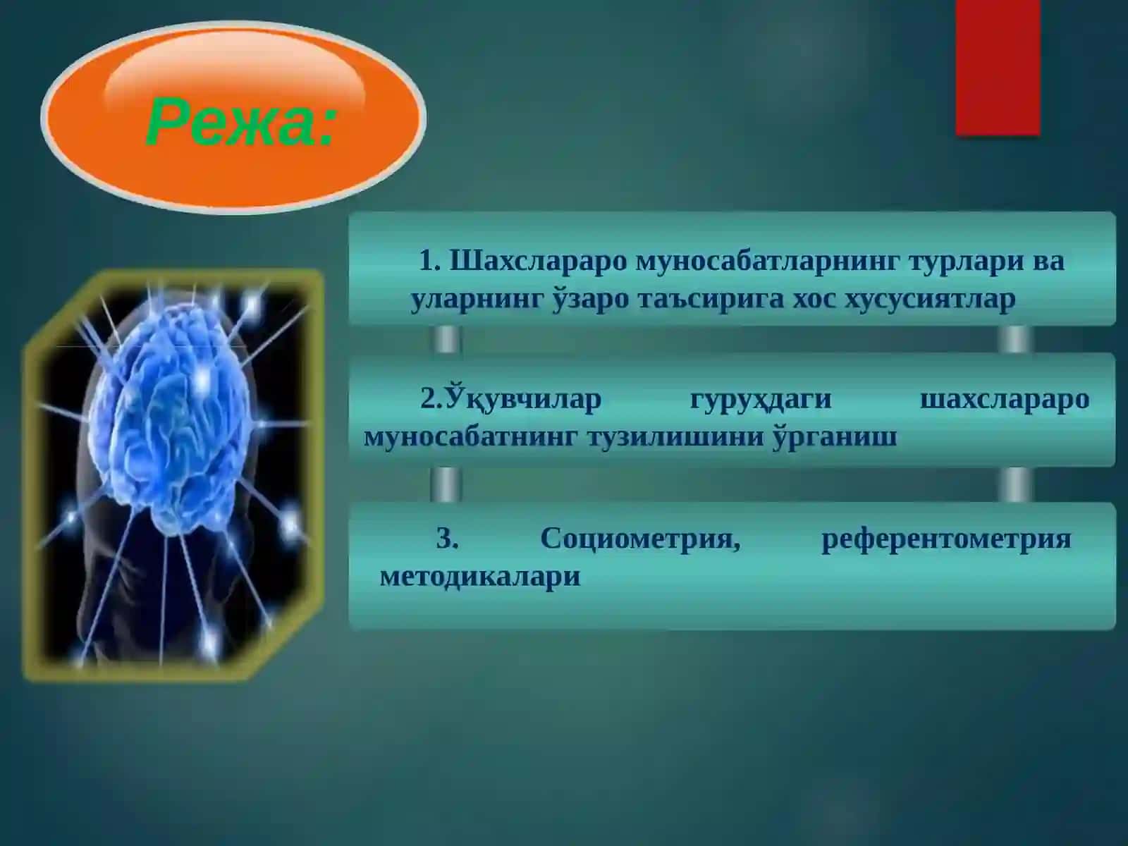 Шахс психодиагностикаси. Шахслараро муносабатлар диагностикаси 2