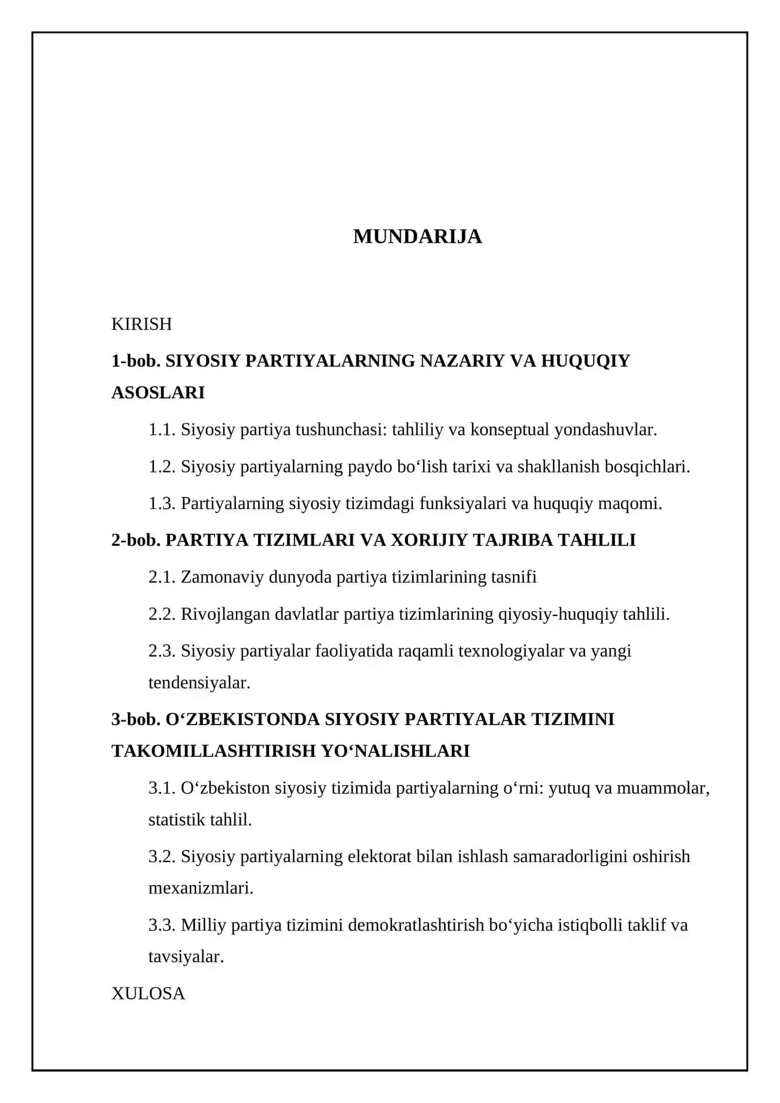 SIYOSIY PARTIYALAR SIYOSIY TIZIMNING OʻZIGA XOS TARKIBIY QISMI SIFATIDA 2