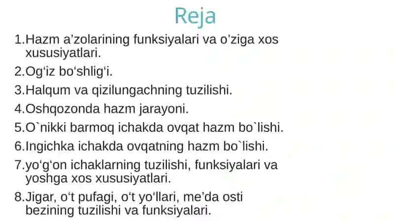 Ovqathazmqilish organlarining yoshgabog`liq xususiyatlari 2