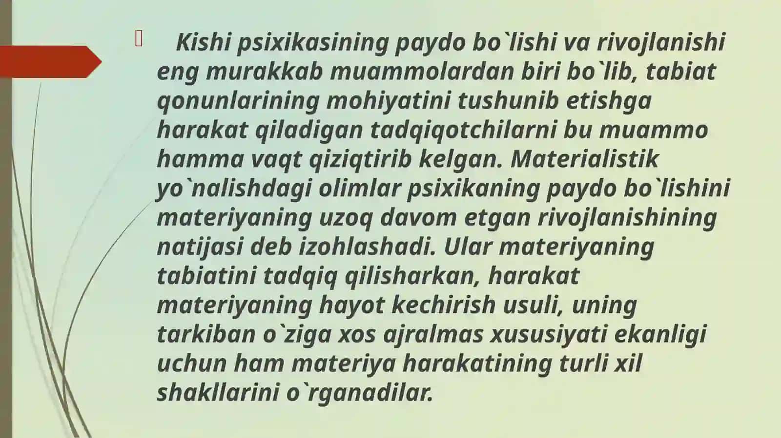 Inson psixikasining ontogenez darivojlanishi 2