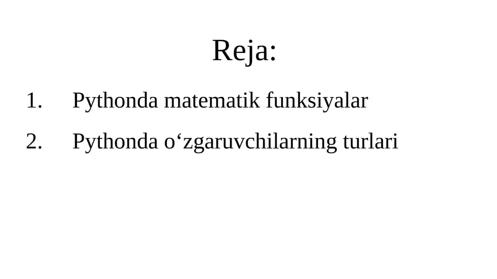 PYTHON DA MATEMATIK FUNKSIYALAR 2