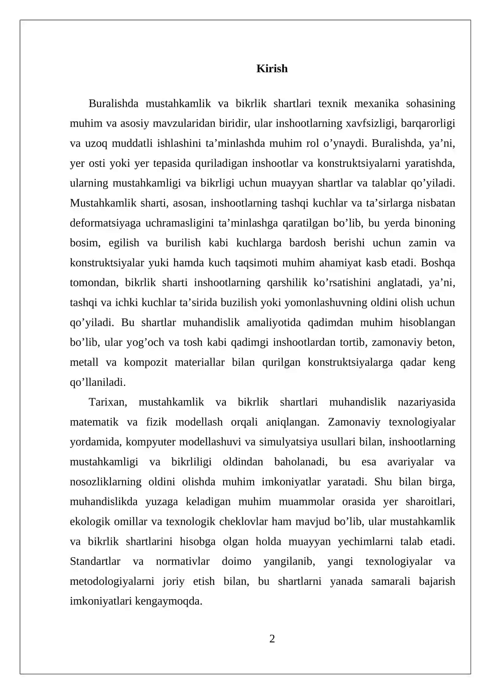 BURALISHDA MUSTAHKAMLIK VA BIKRLIK SHARTLARI 2
