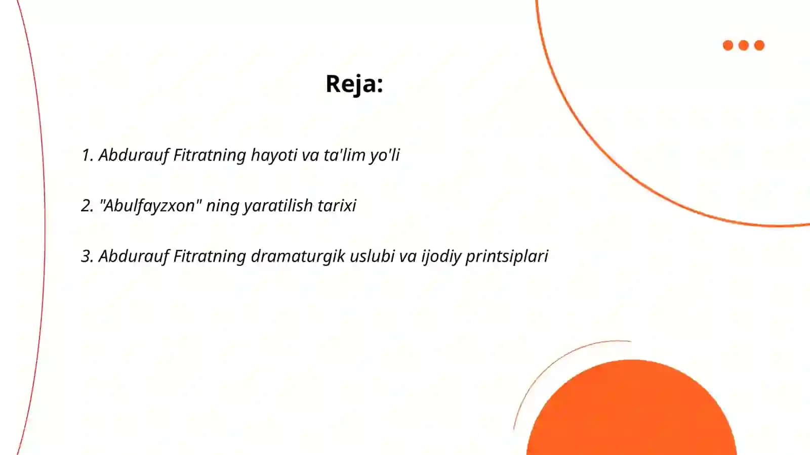 Abdurauf Fitratning hayoti va ijodiy faoliyati 2