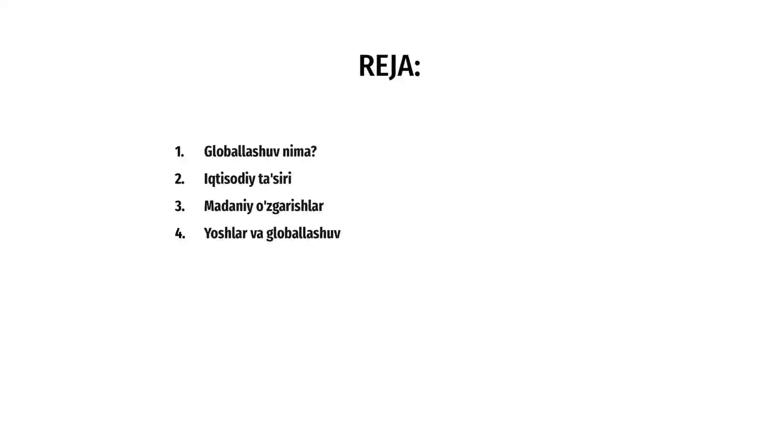 Globallashuv oqibatlari 2