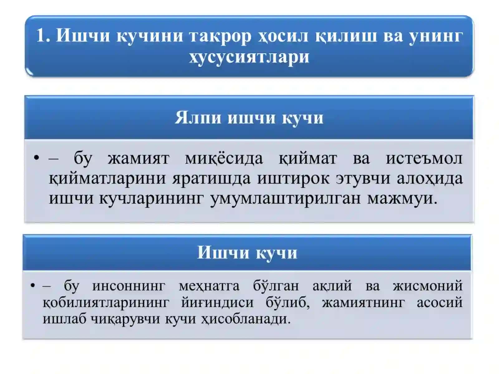 Шарт-шароитлар устидаги ишчи хусусиятлари 2