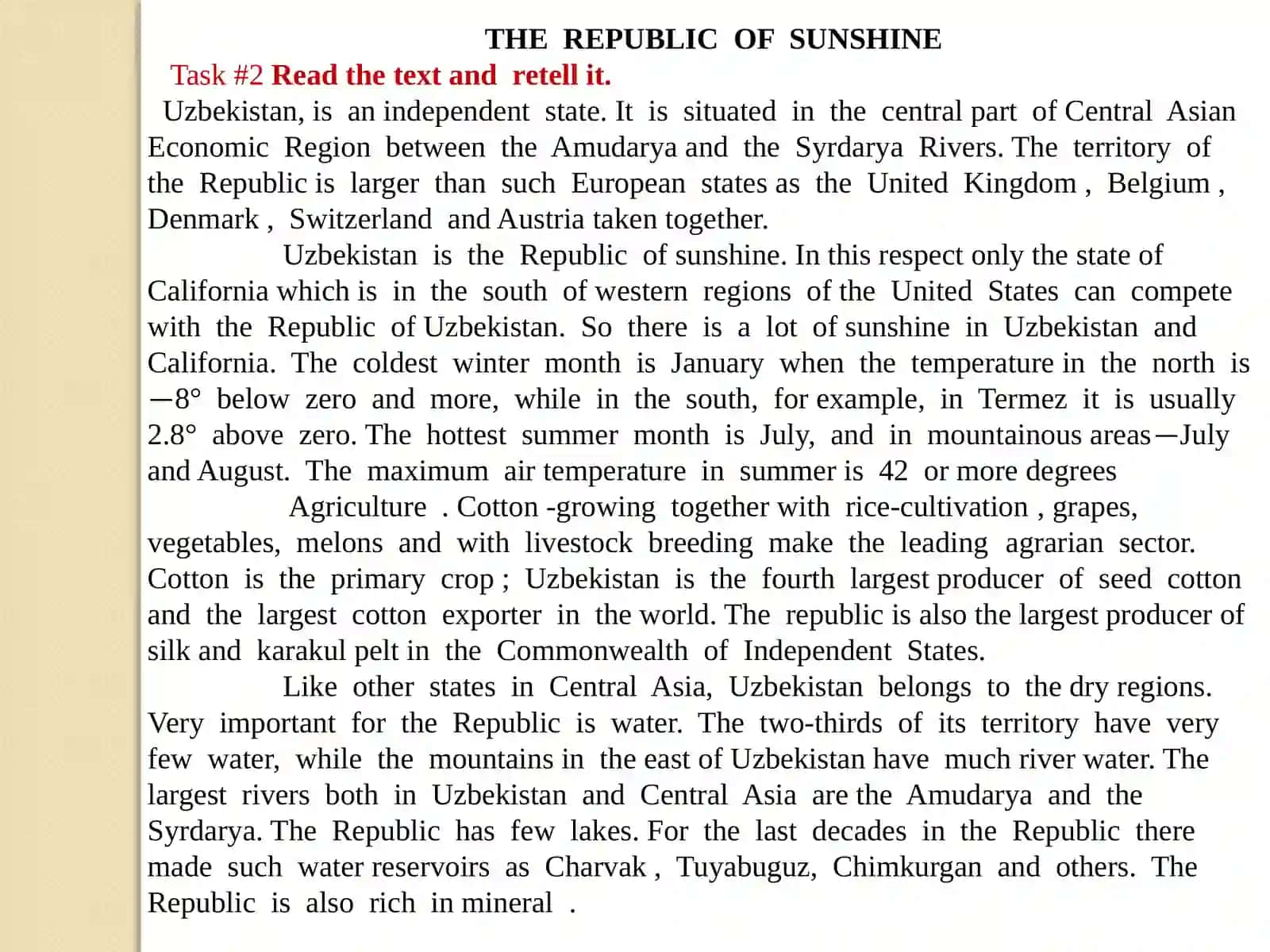 Lesson 4 - My Native Land: The Republic of Sunshine 2