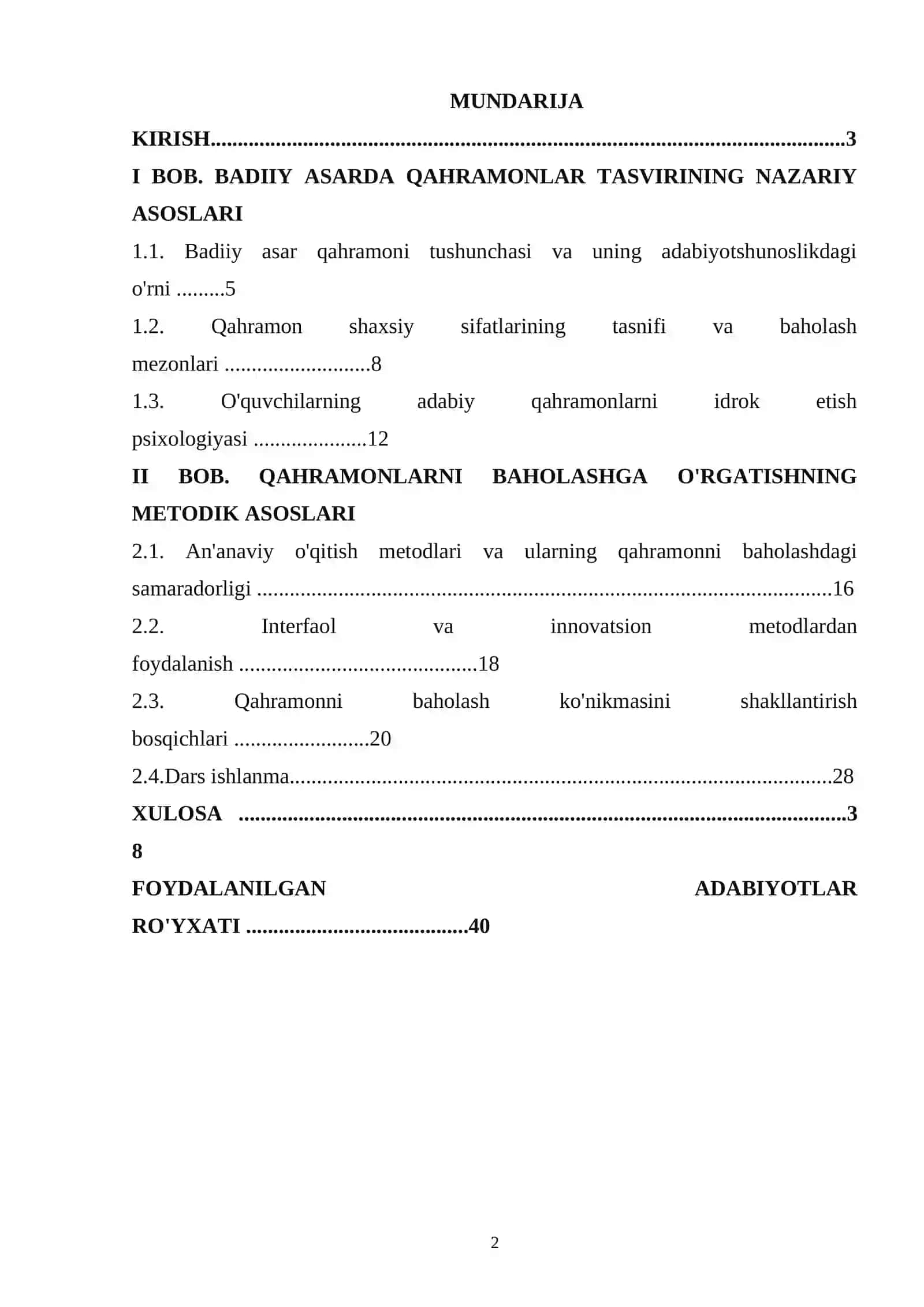 Badiiy asarda qahramonlar tasvirining nazariy asoslari 2