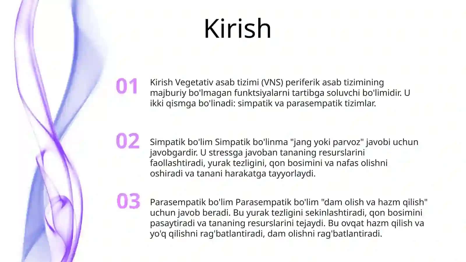 Vegetativ Nerv Sistemasi. Simpatik Va Parasimpatik Qismlari 2