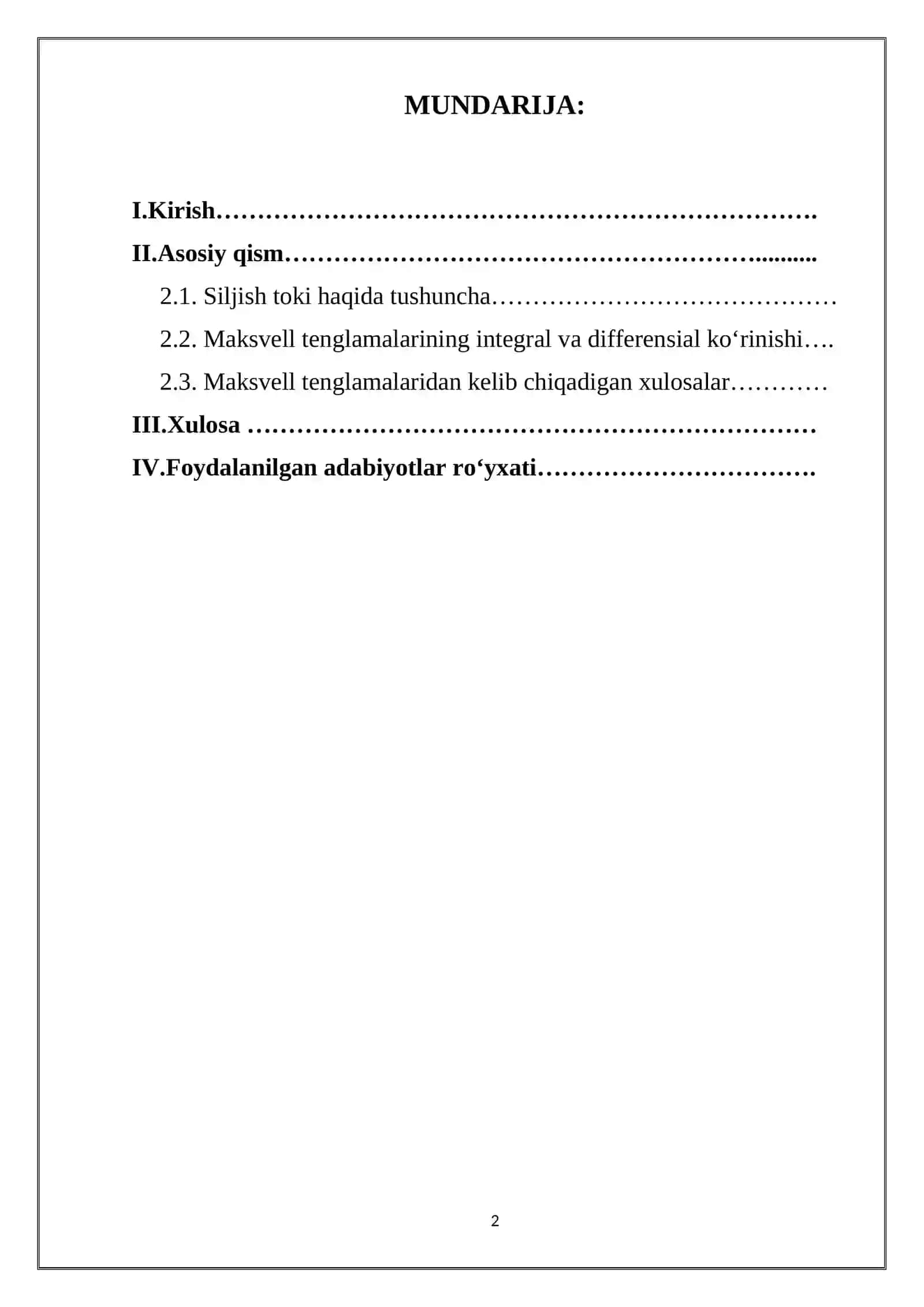 MAKSVELL TENGLAMALARI 2