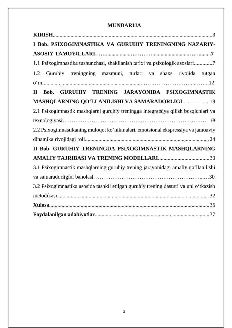 GURUHIY TRENINGLARDA PSIXOGIMNASTIK MASHQLARNING ROLI 2