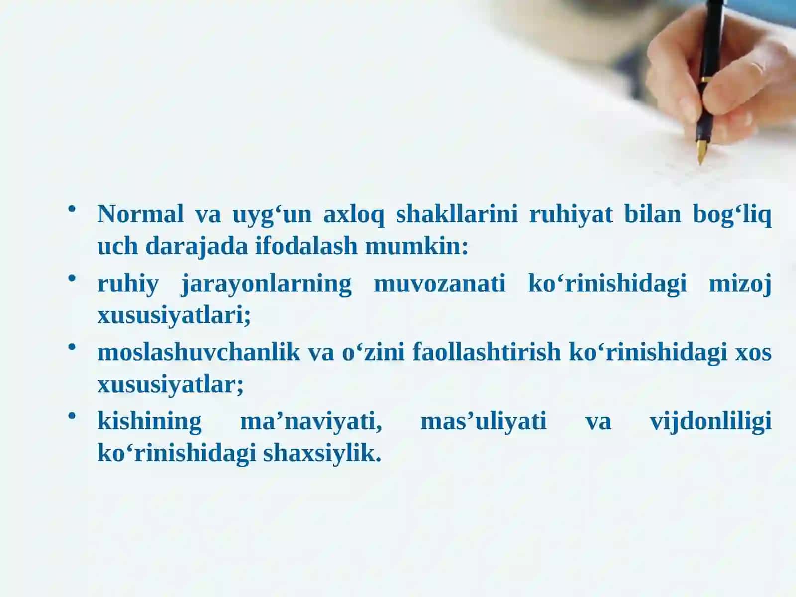 Me’yordanog‘uvchi xulq-atvor haqida umumiy tushuncha 2
