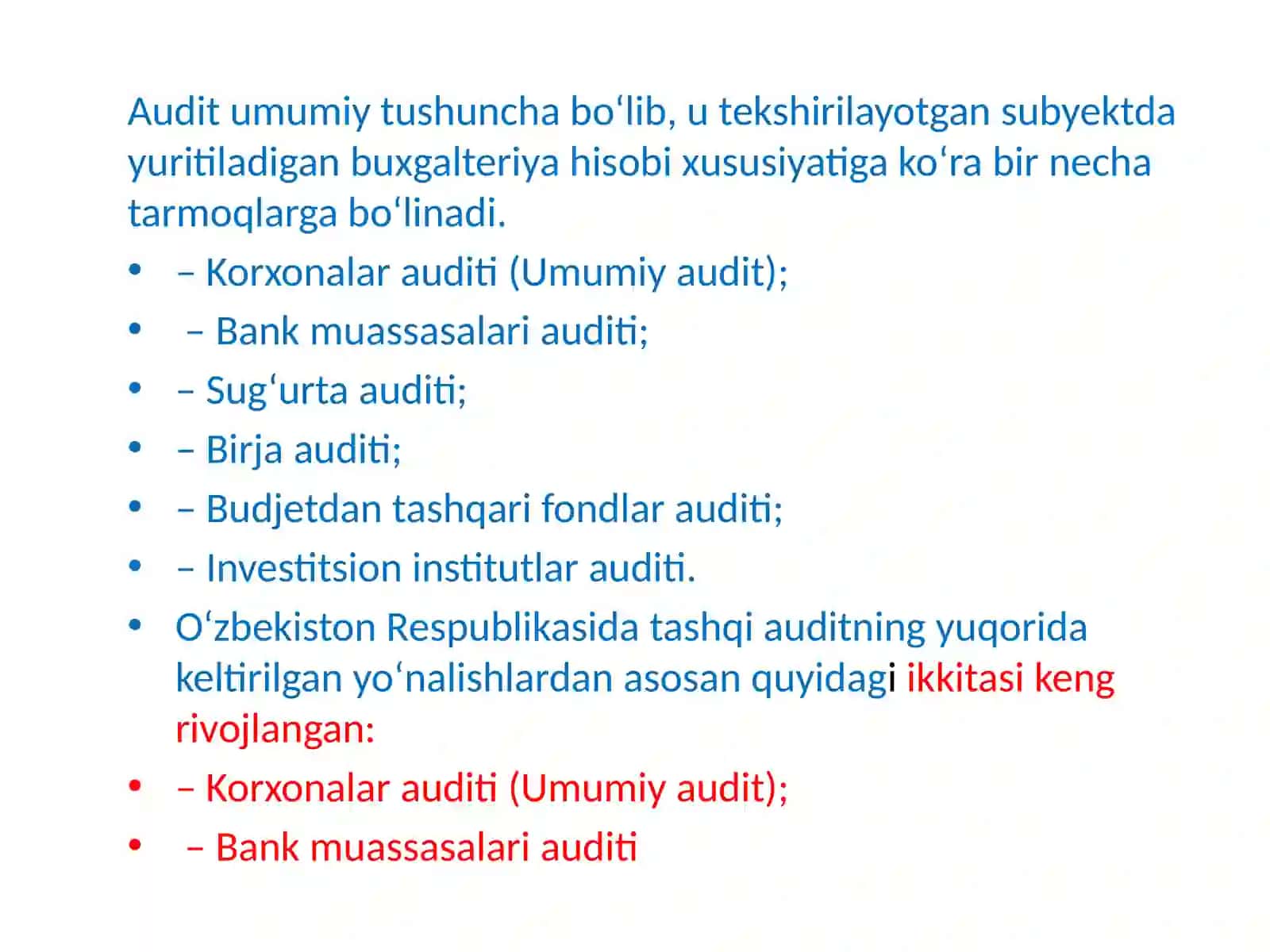 O‘ZBEKISTON RESPUBLIKASIDA AUDITORLIK FAOLIYATINI SERTIFIKATLASH TIZIMI 2