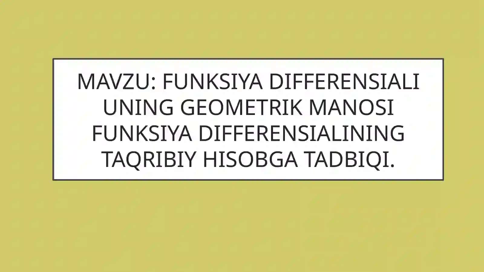 Xayitov IqboljonNINGoliy matematikafanidantayyorlagantaqdimot 2
