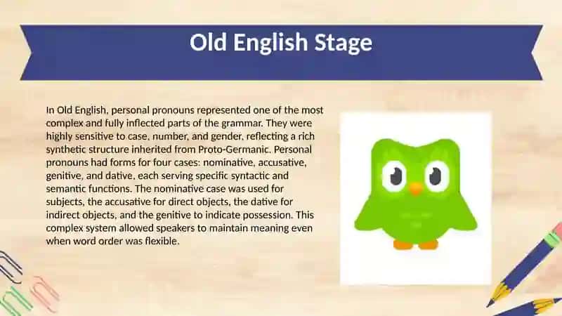 The Evolution of Word Changes in Personal Pronouns 2