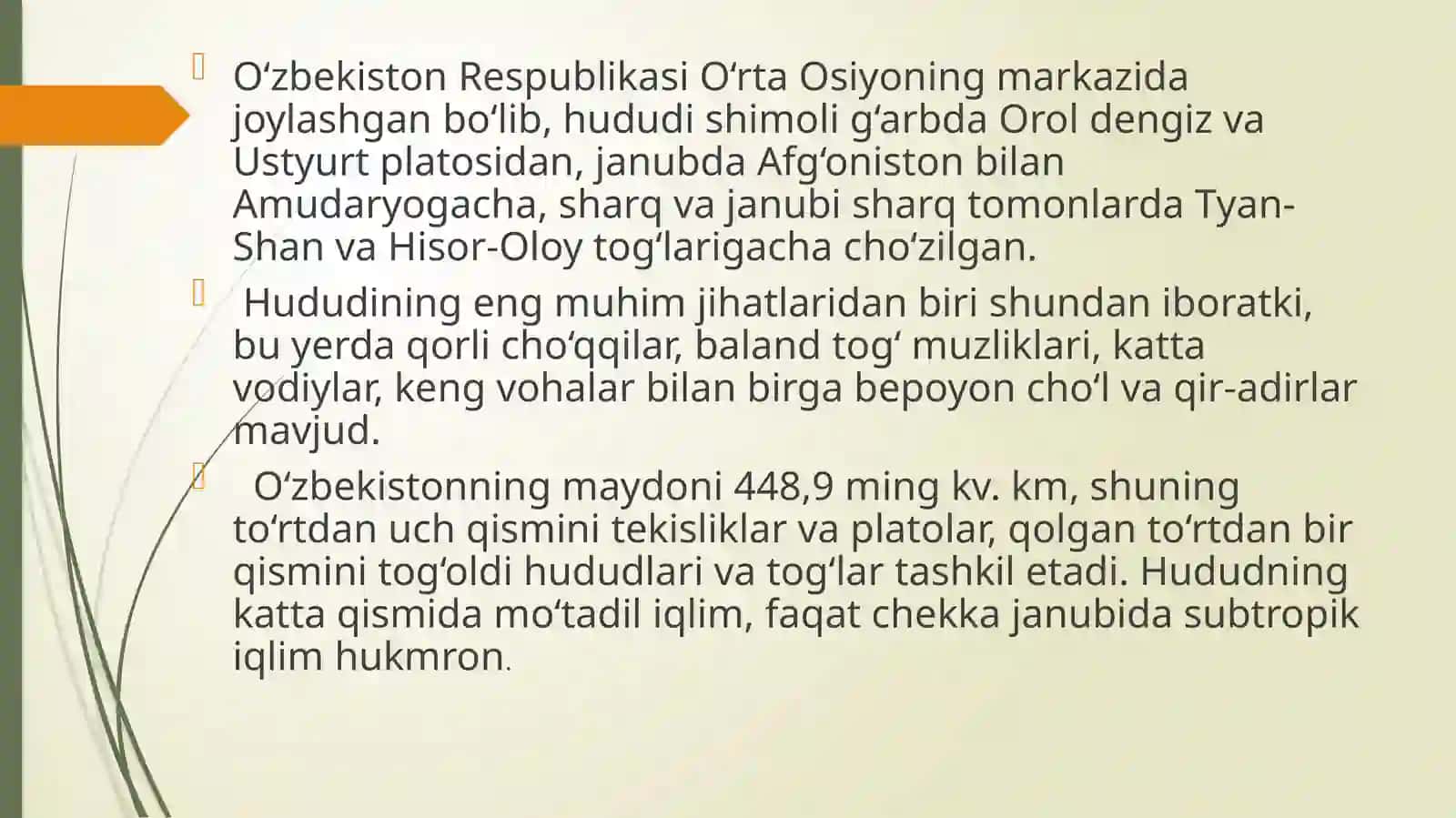 O’zbekistonning jahon siyosiy xaritasidagi o’rni va ma’muriy hududiy tuzilishi 2