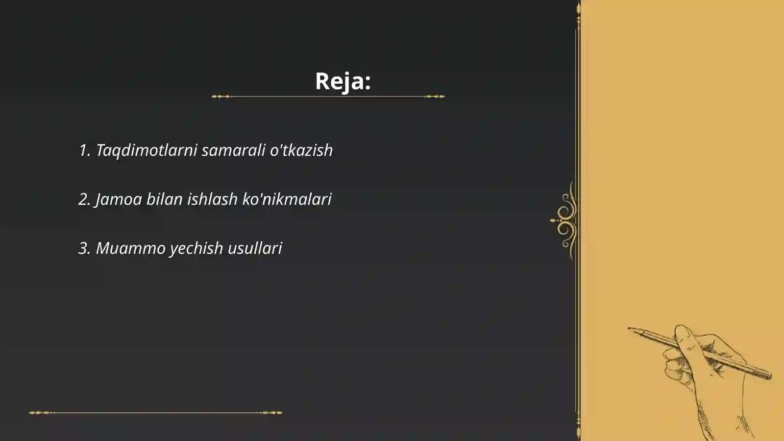 Taqdimotlarni samarali o'tkazish 2