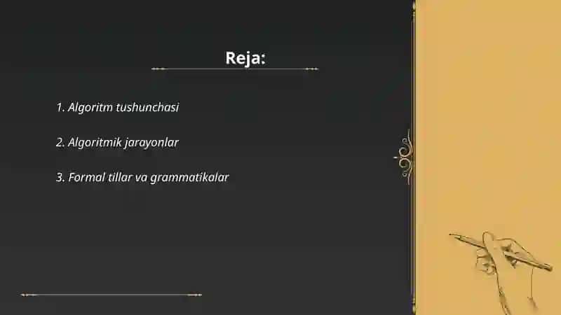 Algoritmlar va formal tillar nazariyasi asoslari 2