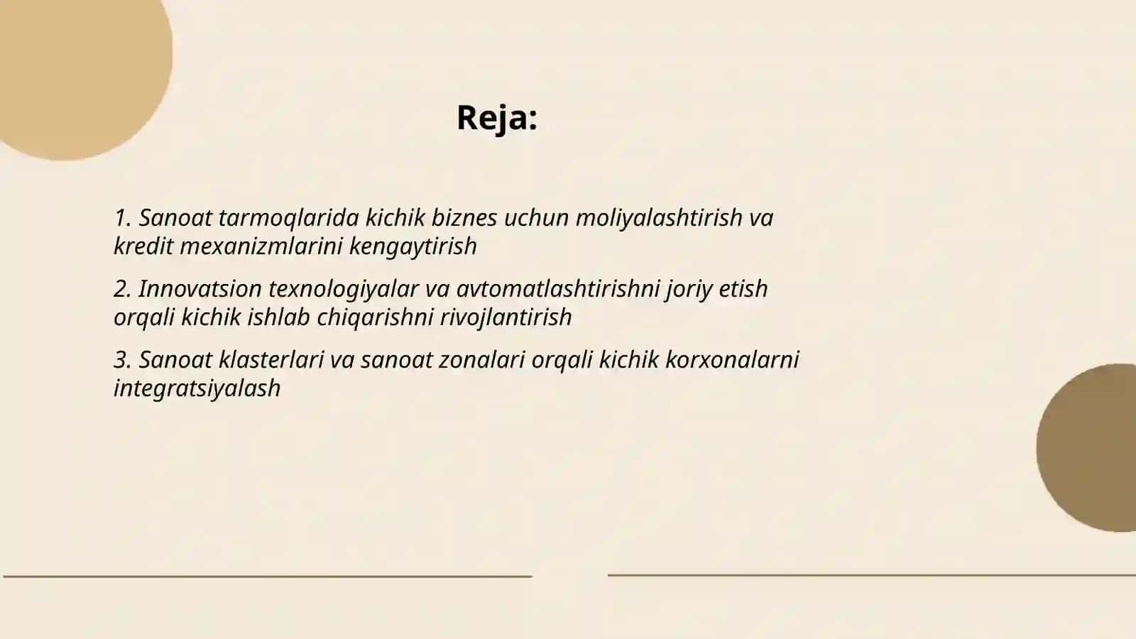 Sanoat tarmoqlarida kichik biznesni rivojlantirish yo'llari 2