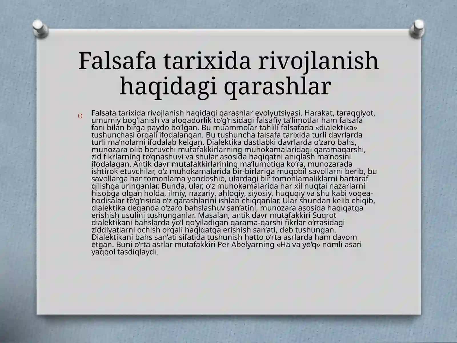 Jamiyat falsafasi va inson borlig’i rivojlanishi nazariyasi 2