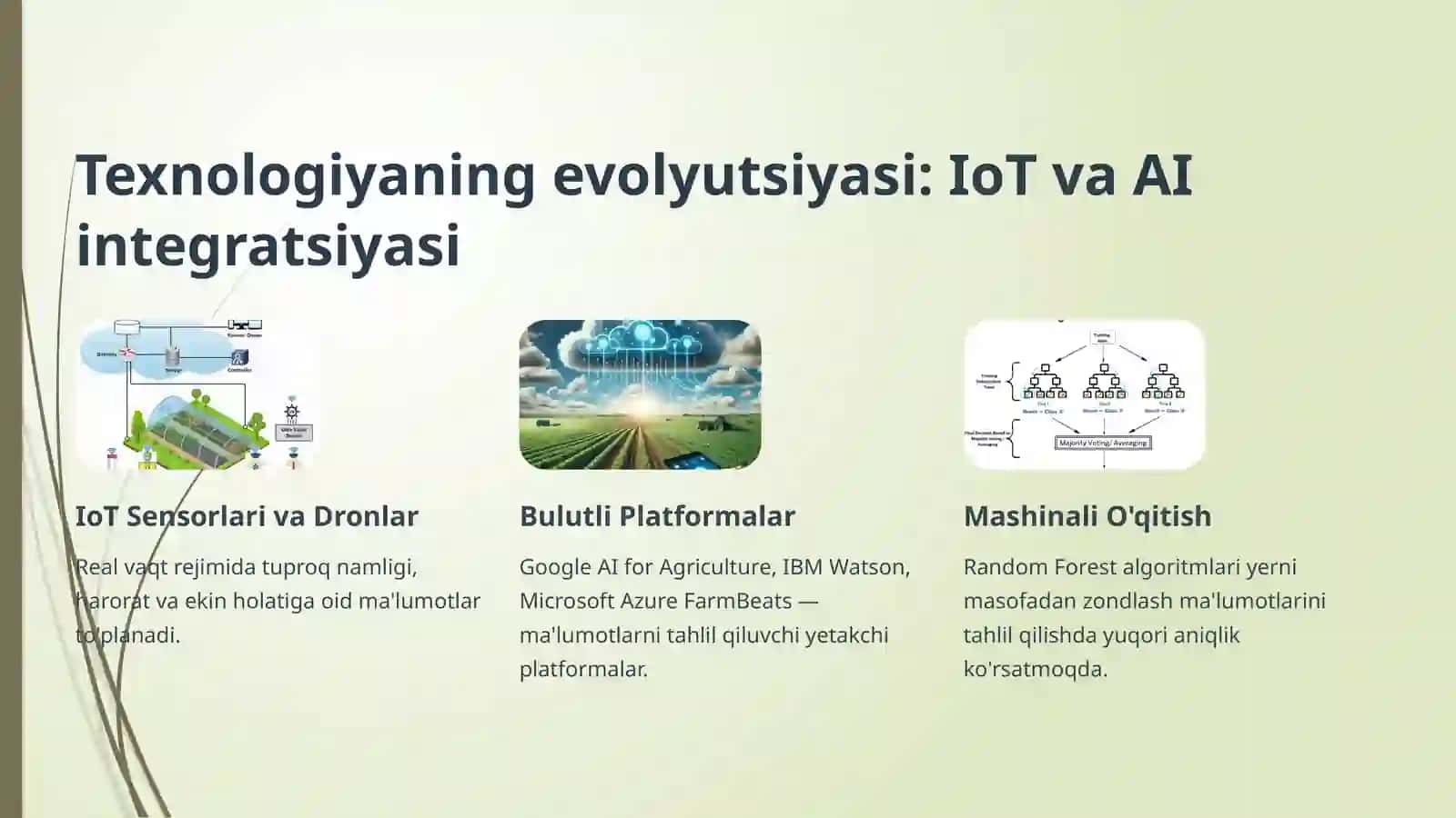 Qishloq xo'jaligida hosildorlikni prognoz qilish uchun multiagent tizimlar 2