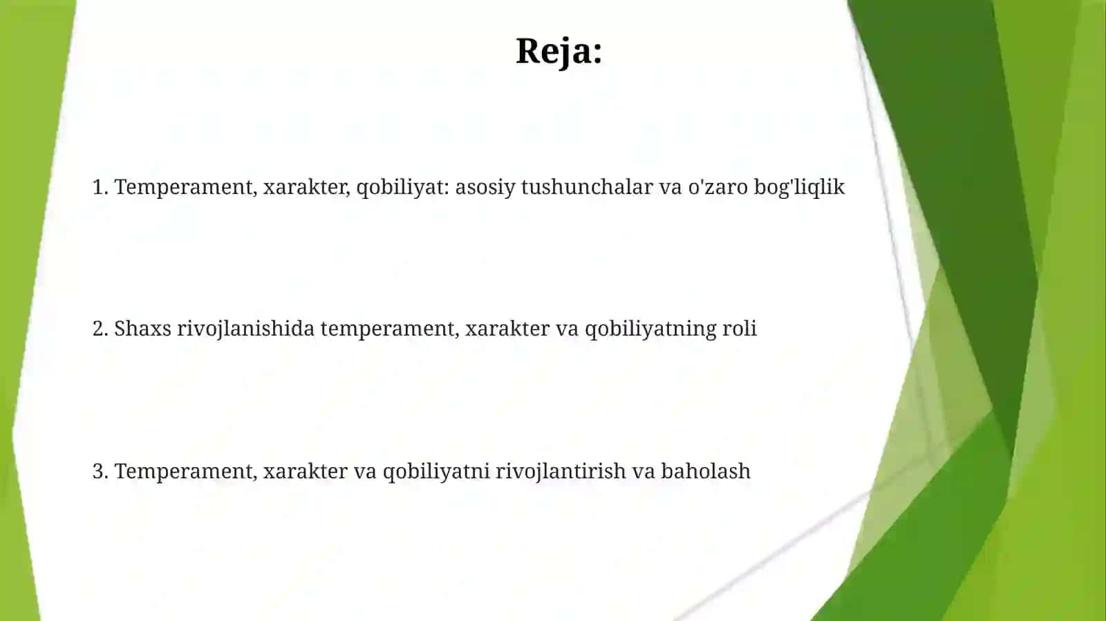 Temperament, Xarakter, Qobiliyatlar 2