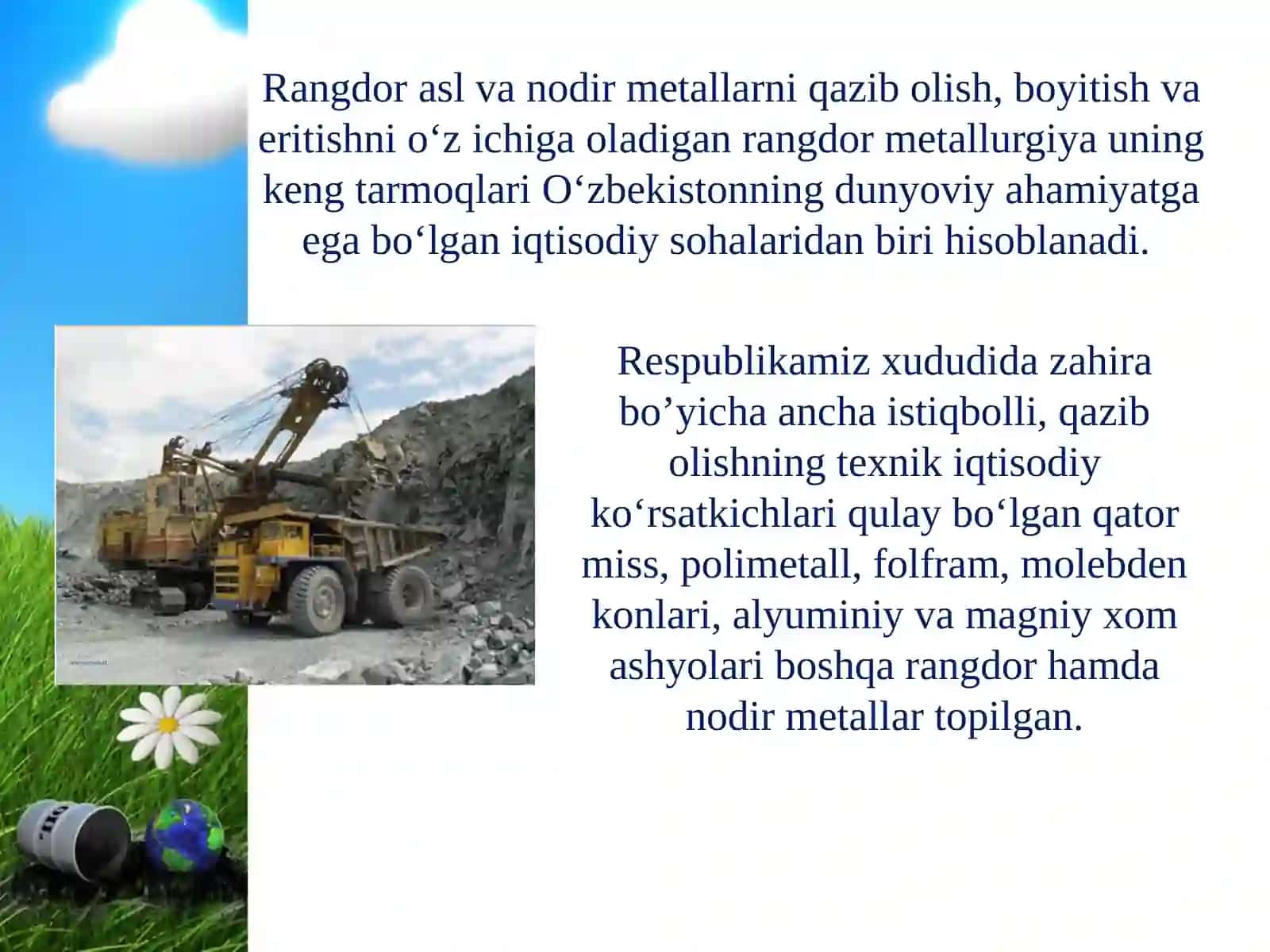 Qora va rangli metallarni o‘rganish 2