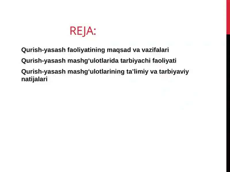 MAKTABGACHA TA`LIM TIZIMIDA QURISH-YASASH 2