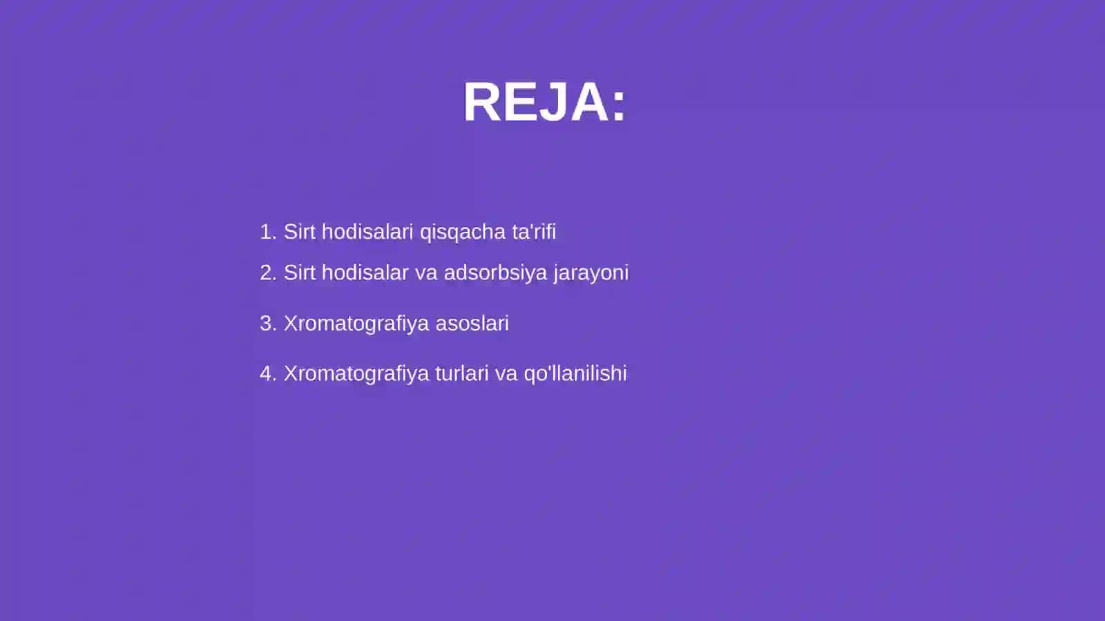 Sirt hodisalari va adsorbsiya 2