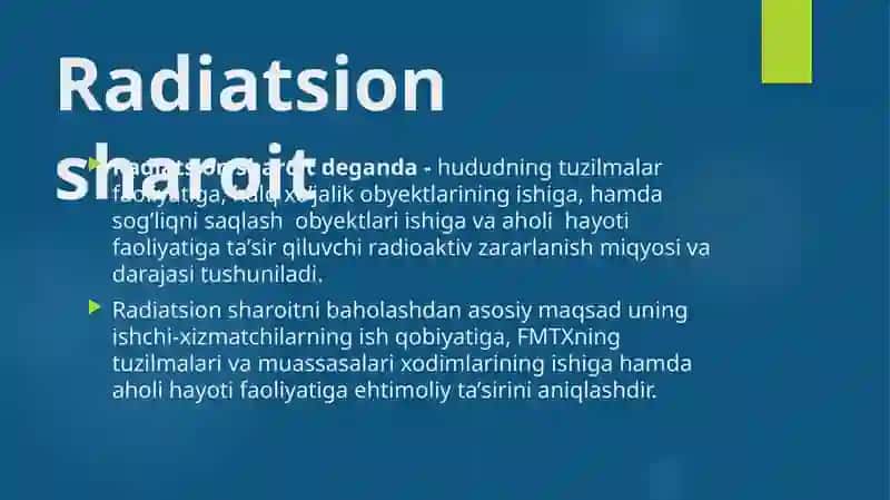 Favqulotdavaziyatlarni baholash 2