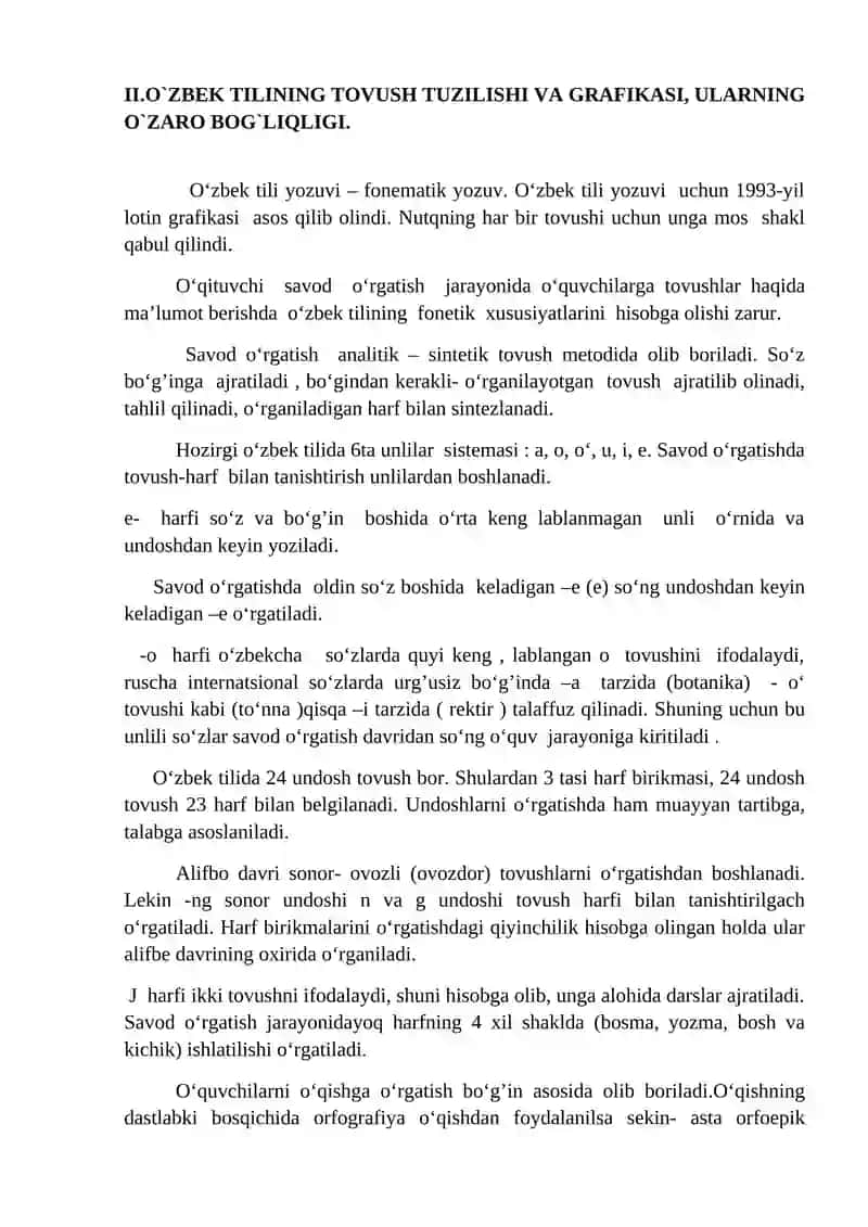 Savod o‘rgatish mеtodikasining maqsad va vazifalari. Savod o‘rgatish metodikasining ilmiy, psixologik va lingvistik asoslari. 2