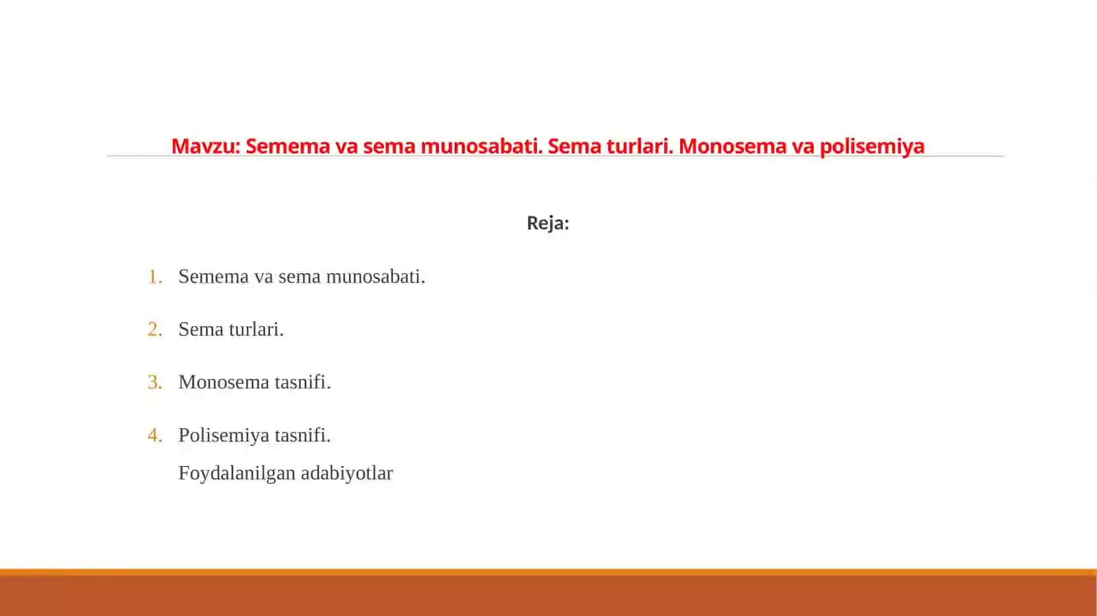 Semema va sema munosabati. Sema turlari. Monosema va polisemiya 2