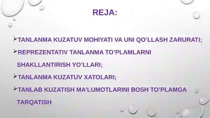 Tanlanma kuzatish 2